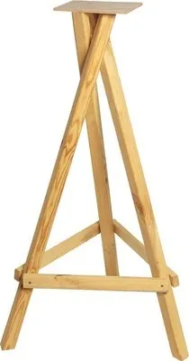 Zdjęcie produktu dla Solidny stojak na karmnik dla ptaków, trójnóg wykonany z drewna, 60 x 60 x 90 cm, sosna