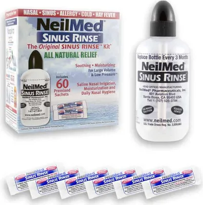 Immagine prodotto di Risciacquo sinusale, isotonico, flacone + 60 bustine