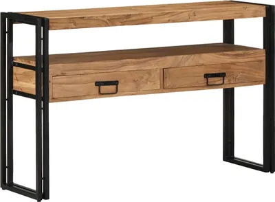 Produktbild von Konsolentisch Braun 120 x 33 x 75 cm Massivholz Akazie