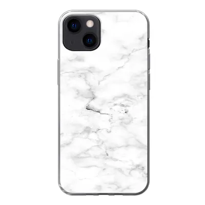 Produktbild von MuchoWow® Handyhülle Schutzhülle Hülle für iPhone 13 Marmor - Weiß - Grau Silikon Softcase Handy Hülle - Karteninhaber