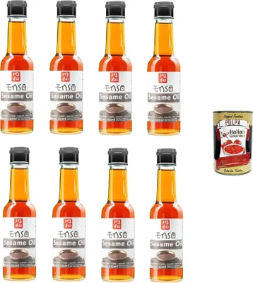 Produktbild von Enso Olio di Sesamo Sesamöl 8x150ml + Italian Gourmet Polpa di Pomodoro 400g