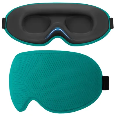 Produktbild von Schlafmaske für Seitenschläfer, Männer und Frauen, komfortable, verbesserte 3D-Schlafmaske mit verstellbarem Gummiband, atmungsaktiv, lichtundurchlässig, ergonomische Augenmaske für Nickerchen, dunkelblau