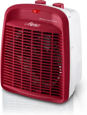 Obrázek produktu pro Kompaktní elektrický ohřívač, 3 úrovně, 2 úrovně výkonu, 2000 W, funkce ventilátoru, nastavitelný termostat, červený