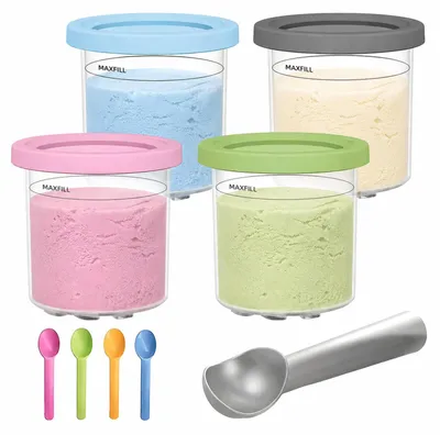 4 Eisbehälter für Ninja Creami NC300EU, BPA-frei