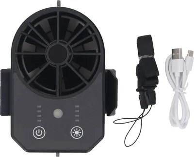 Zdjęcie produktu dla Wentylator biodrowy z 4 prędkościami i regulacją ładowania USB, przenośny pas z oświetleniem LED, czarny, 10000 mAh, outdoor