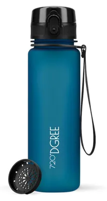 Produktbild von 720°DGREE Trinkflasche uberBottle softTouch mit Sieb petrol blue 0,5l