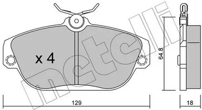 Produktbild von METELLI Bremsbeläge Satz Vorne Bremsklötze für VOLVO 940 II Kombi (945) 22-0132-0