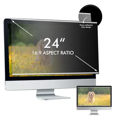 Obrázok produktu pre Ochranná fólia na obrazovku monitora (24 palcov) – matná, čierna