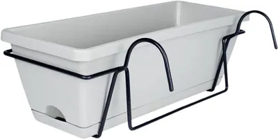 Image de Pot de fleurs avec bac de récupération pour balcon et jardin
