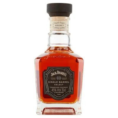 A bottle of Jack Daniels Single Barrel Select Tennessee Whiskey.