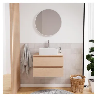 Image de Meuble simple vasque SORRENTOReproduction chêne 60cm