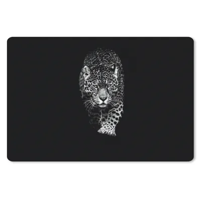 Produktbild von MuchoWow® Schreibtischunterlage Tiere - Schwarz - Leopard - Weiß - Wild 60x40 cm - XXL Mauspad - Großes Mauspad