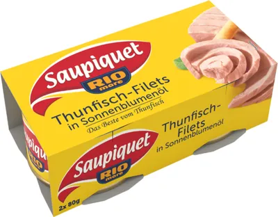Image de Saupiquet RioMare Filets de thon marinés à l'huile de tournesol 2x160g