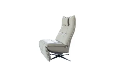 Produktbild von KAWOLA Sessel MIKO Relaxsessel drehbar Leder grau