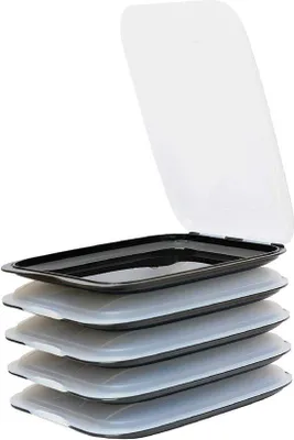 Immagine prodotto di Contenitori richiudibili per salumi - Per tenere in  il frigorifero - 5 pezzi - Nero - 25x17x33 cm