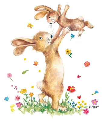 Produktbild von 20 Servietten Hey Easter - Hasenfamilie mit Spaß 33x33cm