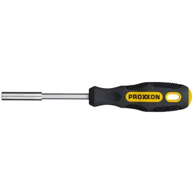A studio shot of a Proxxon screwdriver with a magnetic holder.