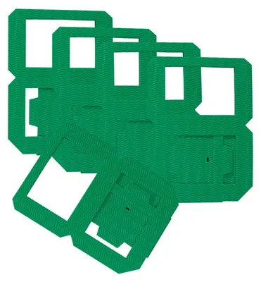 Produktbild von Folia Laternen Rohling aus 3D-Wellpappe, 13,5x13,5x18cm, grün - 1 Stück