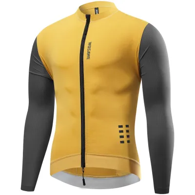 Produktbild von Herren Radtrikot Langarm Rennradtrikot Reflektierende atmungsaktive Radsportoberteile