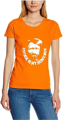 Produktbild von Touchlines Damen T-Shirt , Chuck is my Homeboy Orange, XS