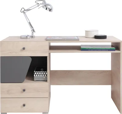Produktbild von Jugendzimmer Schreibtisch in Eiche mit anthrazit DIAMANTE-133