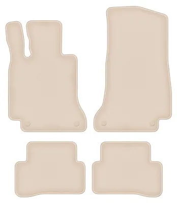 Image de Tapis de sol velours PREMIUM beige compatibles avec Mercedes C W205 z podnóżkiem (2015-, break, berline) – avec fixations – sur‑mesure