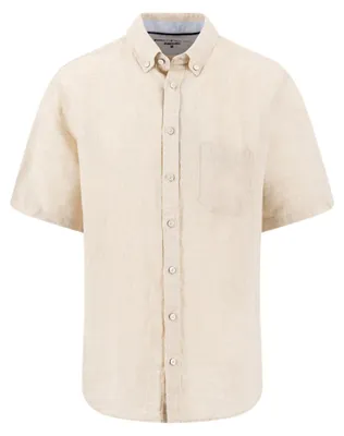 Produktbild von FYNCH-HATTON Herren Leinenhemd Kurzarm Beige Casual Fit