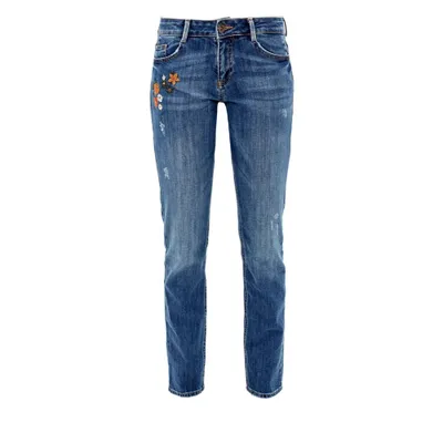 Produktbild von 25625 S. Oliver, Shape Slim, Damen Jeans Hose, Stretchdenim, blue destroyed, D 34 W 27 L 32