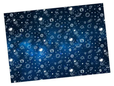 Produktbild von 5 Bögen Geschenkpapier Weltall Weltraum - 1,60€/qm- 84,1 x 59,4 cm