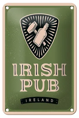 Produktbild von Blechschild Spruch Ireland Irish pub Alkohol 12x18cm Geschenk Schild