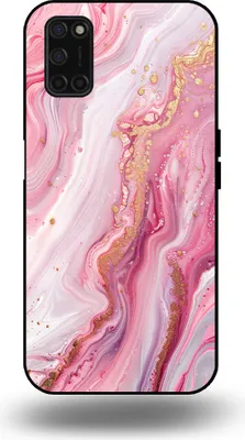 Zdjęcie produktu dla Smartphonica Etui na telefon pasujące do OPPO A52 / A72 4G / A92 z marmurowym nadrukiem - Etui z TPU z marmurowym wzorem - Różowy