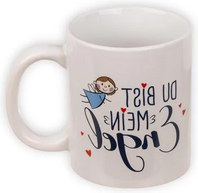 Immagine prodotto di Tazza in Vetroceramica da 300 ml, bianca con decorazioni colorate