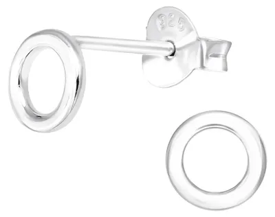 Produktbild von Ohrstecker Kreis klein: 925 Silber Ohrringe offen