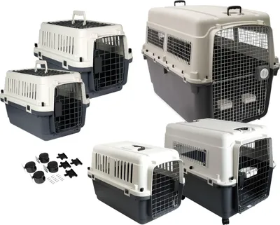 Produktbild von Karlie Hundetransportbox Nomad Flugzeugbox grau/weiß XL 90 x 60 x 68 cm