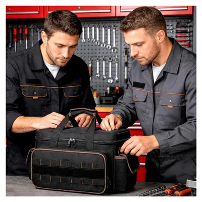 Produktbild von Werkzeugtaschen Für Männer | Organisationsgürtel Mit Großem Fassungsvermögen,Tragbarer Werkzeugkasten Organizer Zur Aufbewahrung - Für Vater, Mechaniker, Bauarbeit, Reisen und