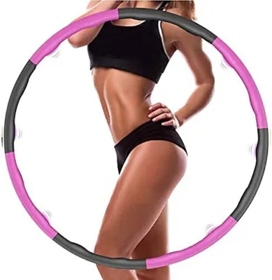 Image de 8 pièces Hoola Hoops Fitness Sport Appareil d'entraînement abdominal Hula Hoop Mousse Abdominal ! Rose