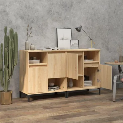 Immagine prodotto di vidaXL Credenze, 2 pezzi, rovere Sonoma, 60x35x70 cm, materiale in legno