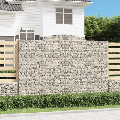 Produktbild von Gabione mit Hochbogen 300x30x200/220 cm Verzinktes Eisen , Gabionen Design 2024