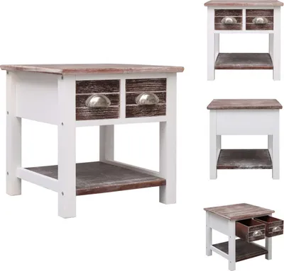Immagine prodotto di vidaXL Tavolino marrone 40x40x40 cm in legno di Paulownia - Tavolini