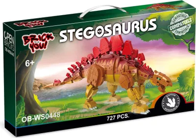 Produktbild von OPEN BRICKS DINOSAUR OB-WS0448 Stegosaurus Bausatz