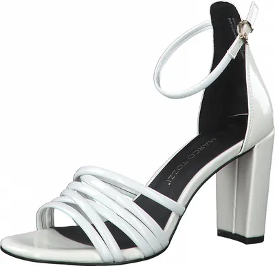 Produktbild von MARCO TOZZI Damen Sandaletten Blockabsatz elegant High Heel 2-28386-28, Größe:41 EU, Farbe:Weiß