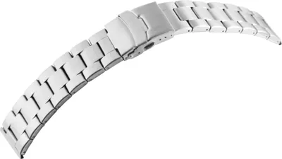 Produktbild von Edelstahl-Uhrenarmband, silberfarben, mattiert, 18 mm - 24 mm