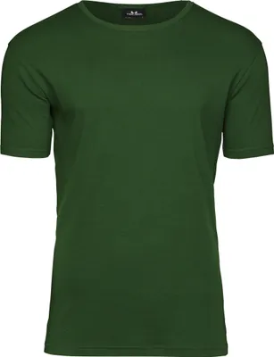Imagen del producto de Camiseta de hombre Tee Jays, confeccionada con tejido interlock, cuello redondo, manga corta, modelo BC3311 (talla L), color verde musgo