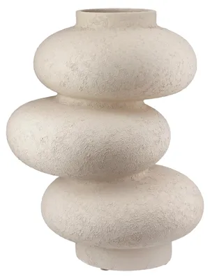 Obrázok produktu pre Gilde Vase, "Stone", Keramik, hellgrau, , H. 29 cm, D. 21 cm  32820