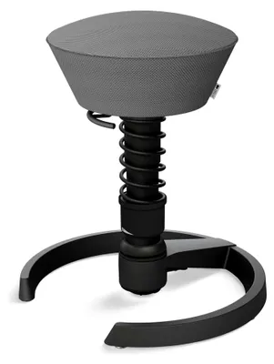 Produktbild von Swopper Air – Ergonomischer Hocker mit weicher Polsterung – Höhenverstellbarer Bürohocker ohne Rollen – Sitzhocker für einen gesunden Rücken, Feder Standard