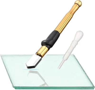 Obrázek produktu pro Profesionální řezák na sklo Karbidová slitina wolframu Ergonomická rukojeť Zlatý řezák 2-19 mm