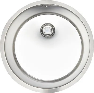Produktbild von REGINOX R36082 Edelstahlspüle NEW YORK Round mit Integralablauf ab Schrankbreite 50 cm / Flächenbündig / Flacheinbau / Unterbau