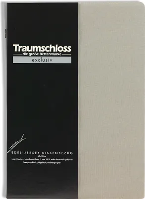 Produktbild von Traumschloss Exclusiv Edel-Jersey Kissenbezug 40 x 40 cm kiesel Edel-Jersey, mit Reißverschluss