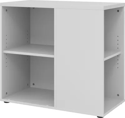 Produktbild von bümö office Anstellcontainer - mit 4 Regalfächern - Nachbildung: Grau