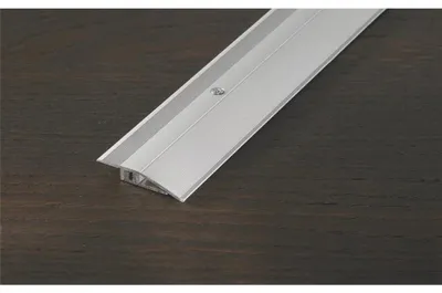 Produktbild von PROLINE Silber 30mm Bodenprofil, Anpassungsprofil für Vinylböden, Sockelleiste, Übergangsprofil, Laminatprofil, Abschlussprofil, Fußbodenprofil, Renovierungsprofil